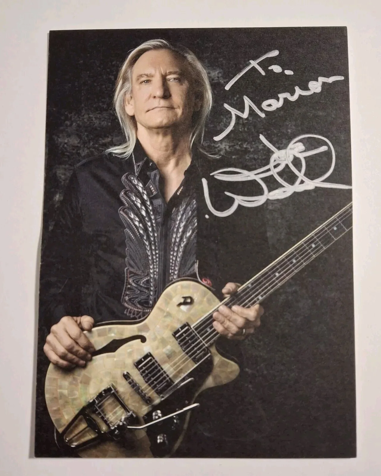 JOE WALSH - JAMES GANG - THE EAGLES BAND - SIGNED 5x7 Color Card Stock Photo, изображение 4