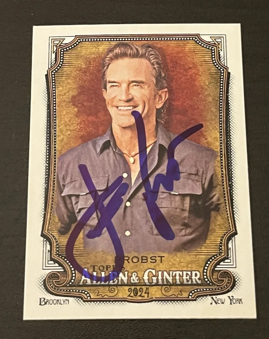 JEFF PROBST — JEFF PROBST SIGNED 2024 ALLEN & GINTER BASE CARD 251 SURVIVOR AUTO COA PROOF B, изображение 2