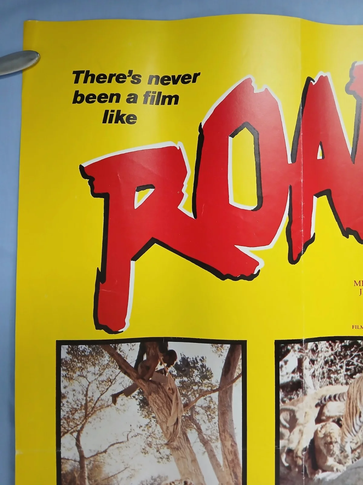ROAR (1981) rare original UK quad poster - Tippi Hedren, Melanie Griffith, изображение 2