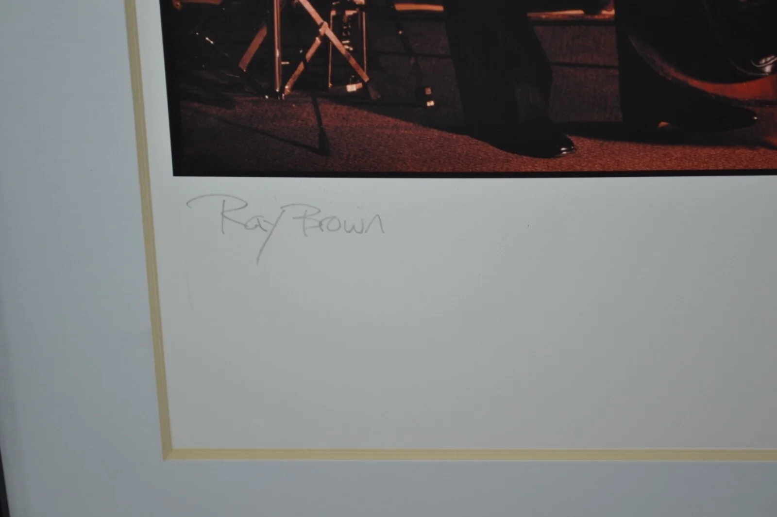 Ray Brown Trio Bass Jazz Bassics Framed Photo Signed Photographer Jay Blakesberg, изображение 3