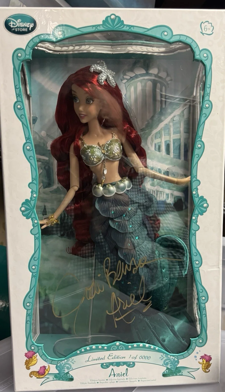 Jodi Benson — Jodi Benson , Ariel , Signed Autographed , The Little Mermaid Doll , Doll LE .