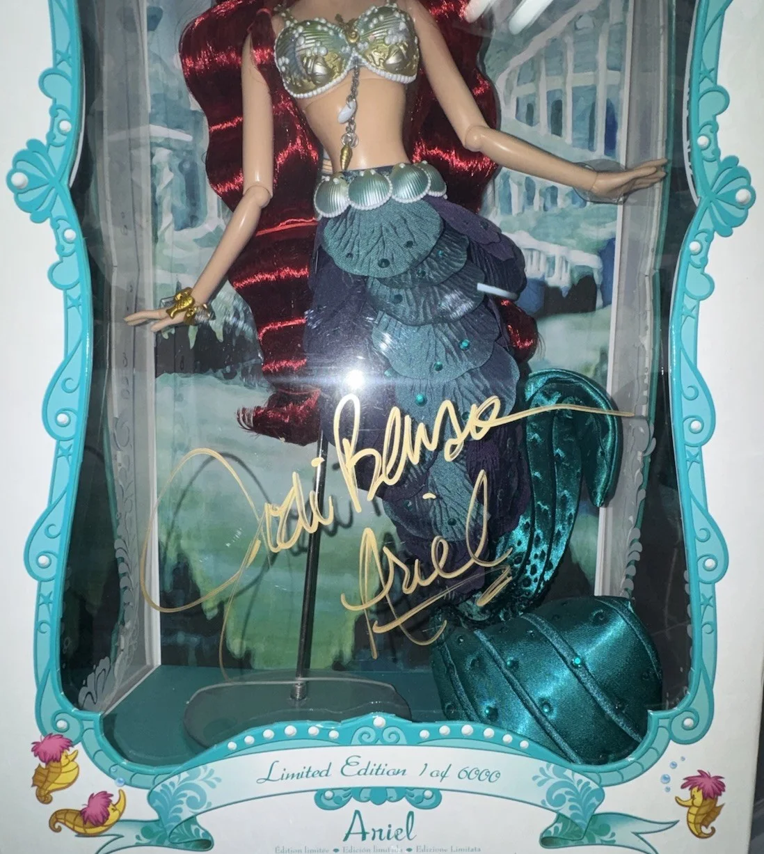 Jodi Benson — Jodi Benson , Ariel , Signed Autographed , The Little Mermaid Doll , Doll LE ., image 2