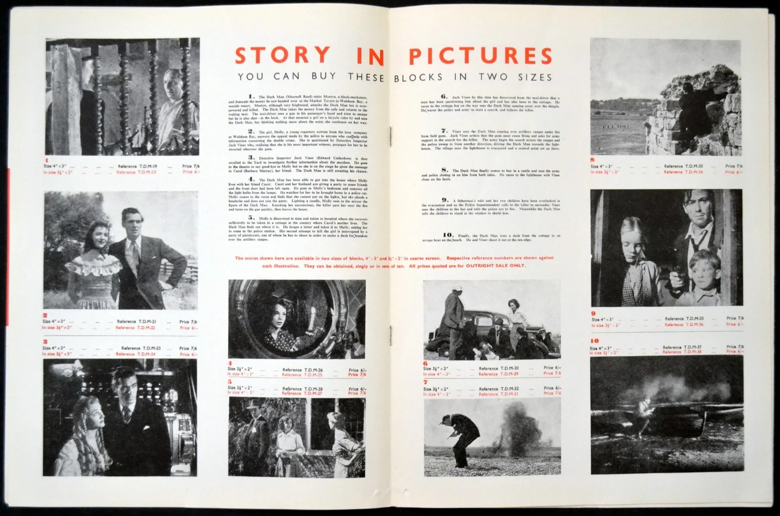 DARK MAN 1951 Edward Underdown, Maxwell Reed, Natasha Parry UK PRESSBOOK, изображение 2