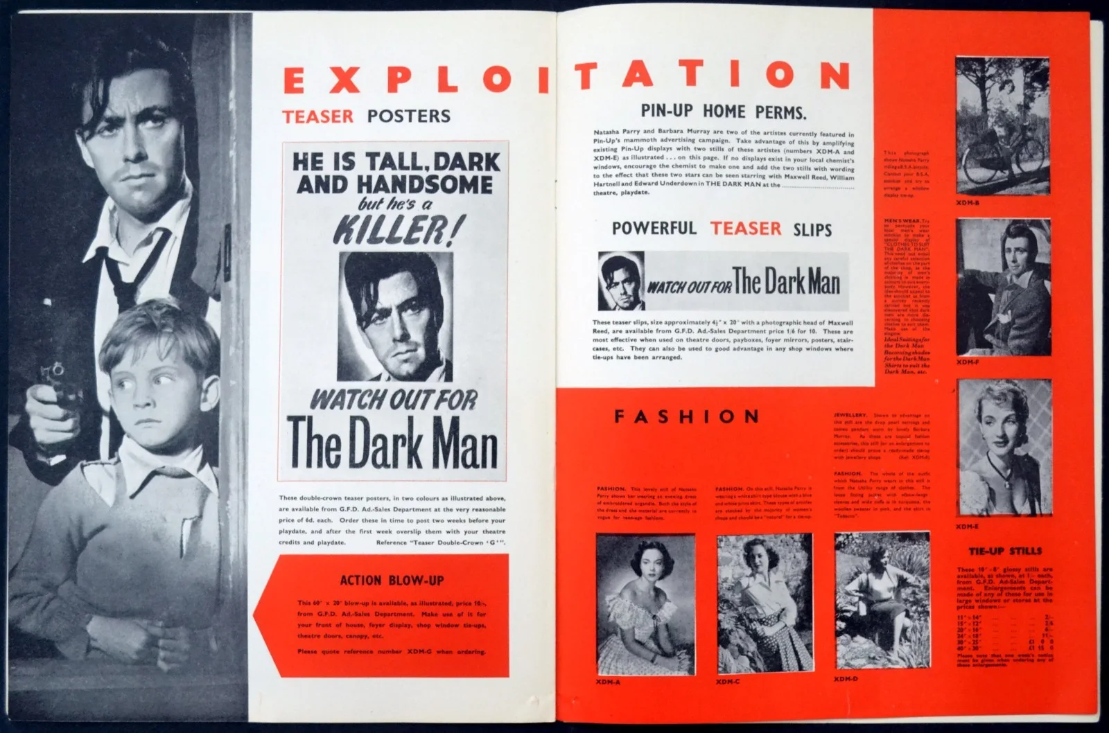 DARK MAN 1951 Edward Underdown, Maxwell Reed, Natasha Parry UK PRESSBOOK, изображение 3