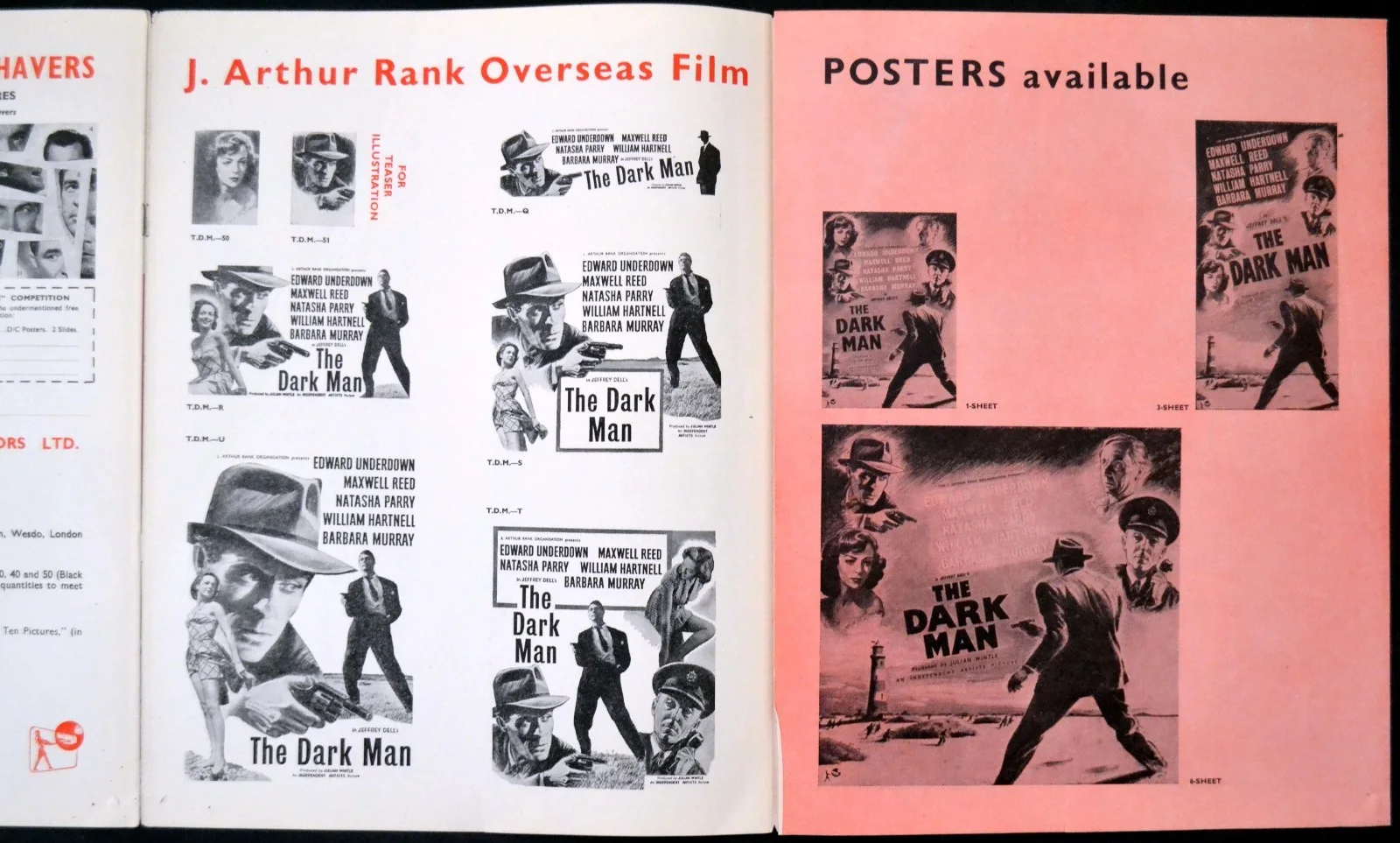 DARK MAN 1951 Edward Underdown, Maxwell Reed, Natasha Parry UK PRESSBOOK, изображение 5