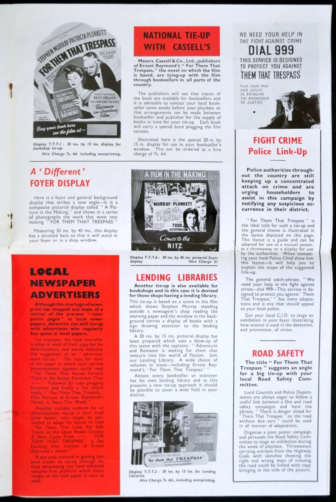 FOR THEM THAT TRESPASS 1949 Richard Todd, Stephen Murray CAVALCANTI PRESSBOOK, image 5