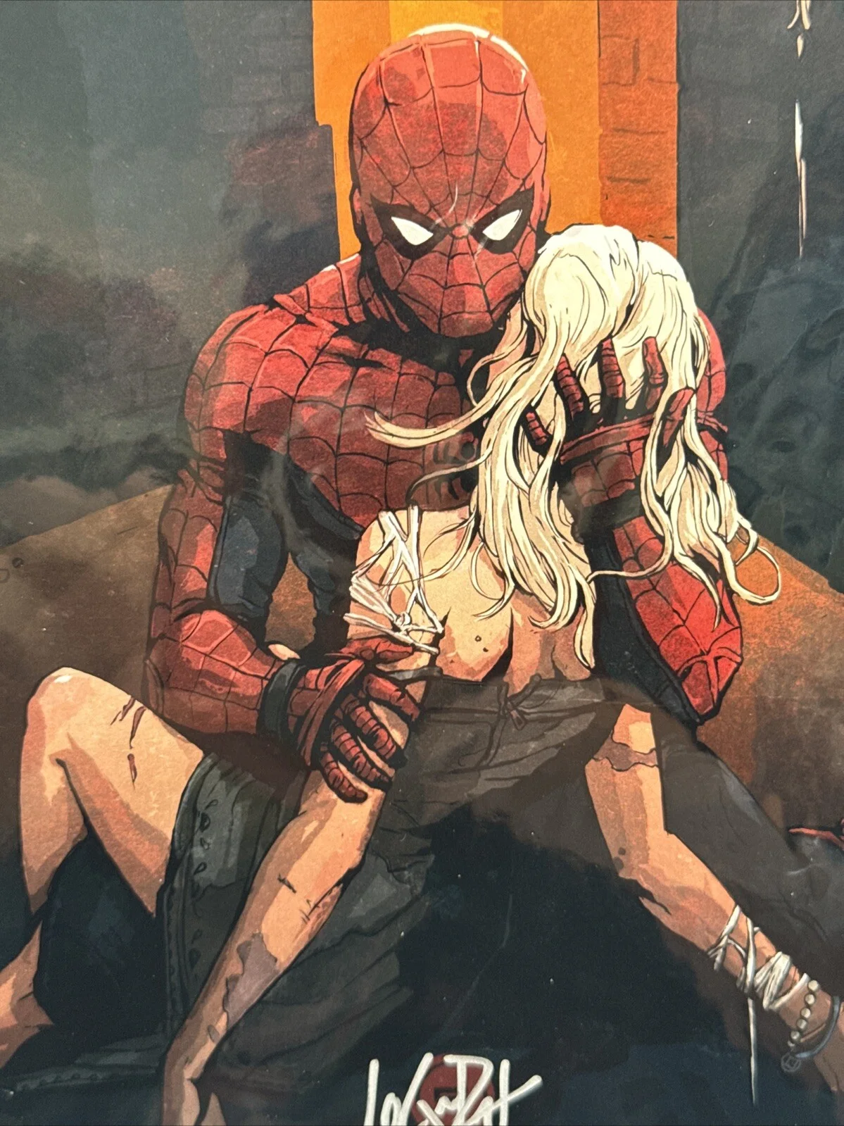Logan Pack — Logan Pack Signed 8x10 BAM BOX Death of Gwen Stacy Print 224/3000 COA Spider Man, изображение 4