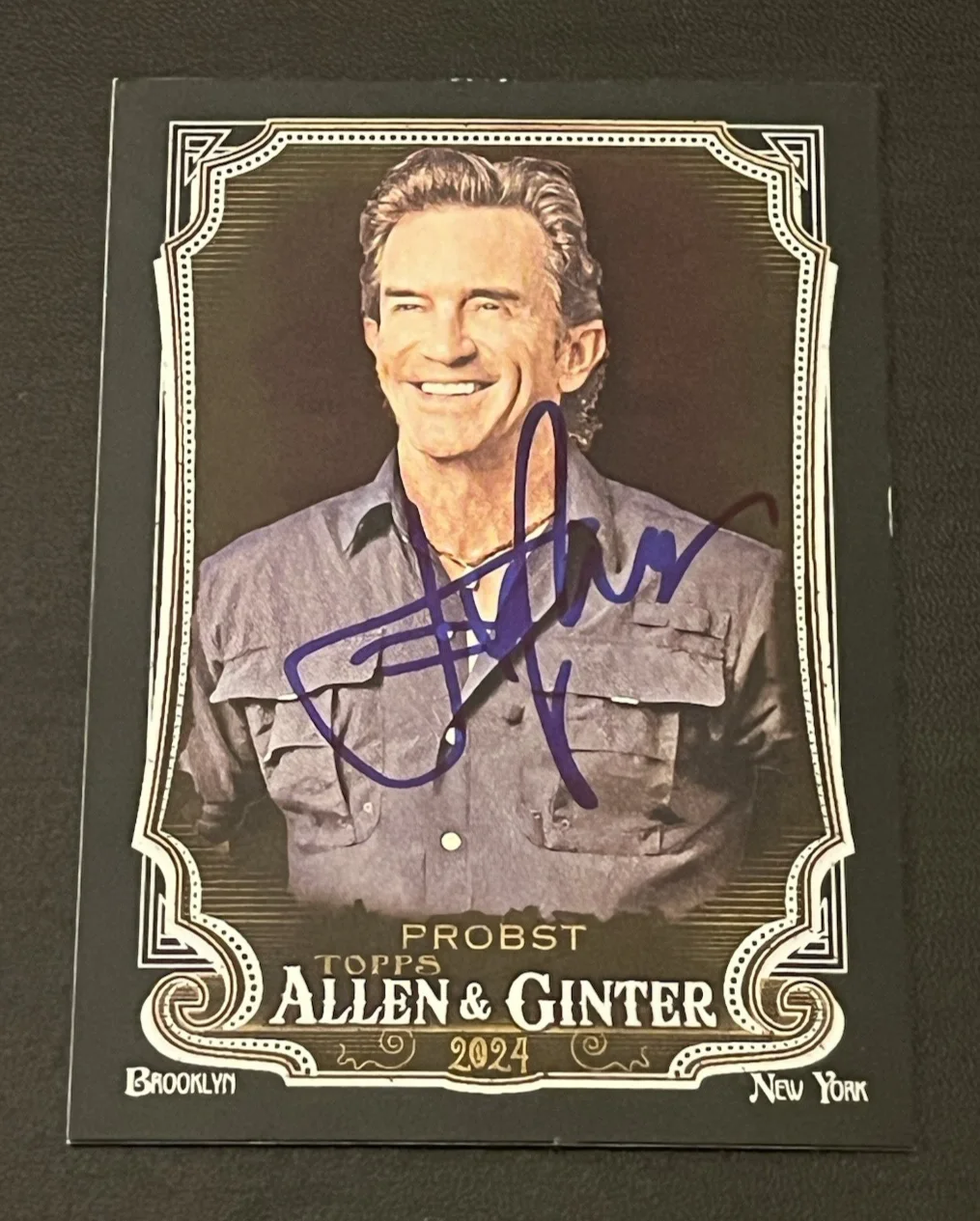 JEFF PROBST — JEFF PROBST SIGNED 2024 ALLEN & GINTER X BLACK 251 CARD SURVIVOR AUTO COA PROOF, изображение 2
