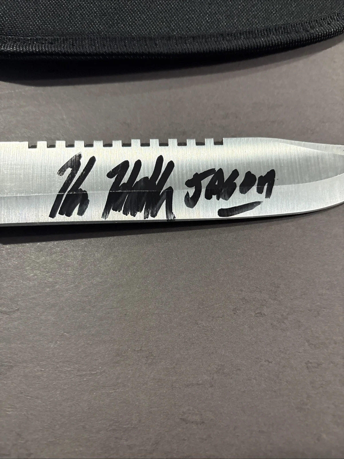 Kane Hodder — Kane Hodder Signed Real Steel Hunting Knife W/Jason -Friday the 13th-JSA Witness, изображение 3