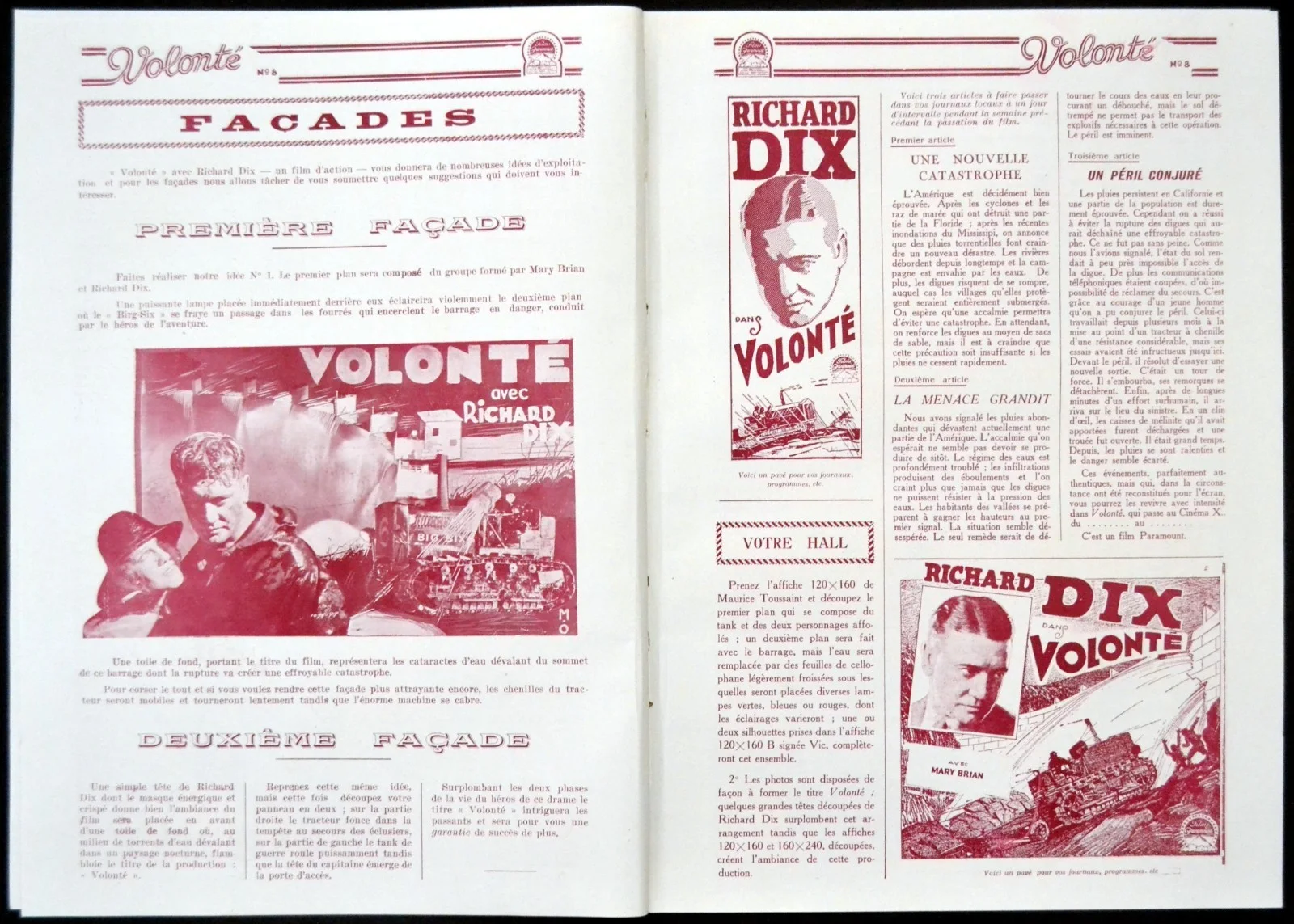 MAN POWER 1927 Richard Dix, Mary Brian, Philip Strange FRENCH PRESSBOOK, image 3
