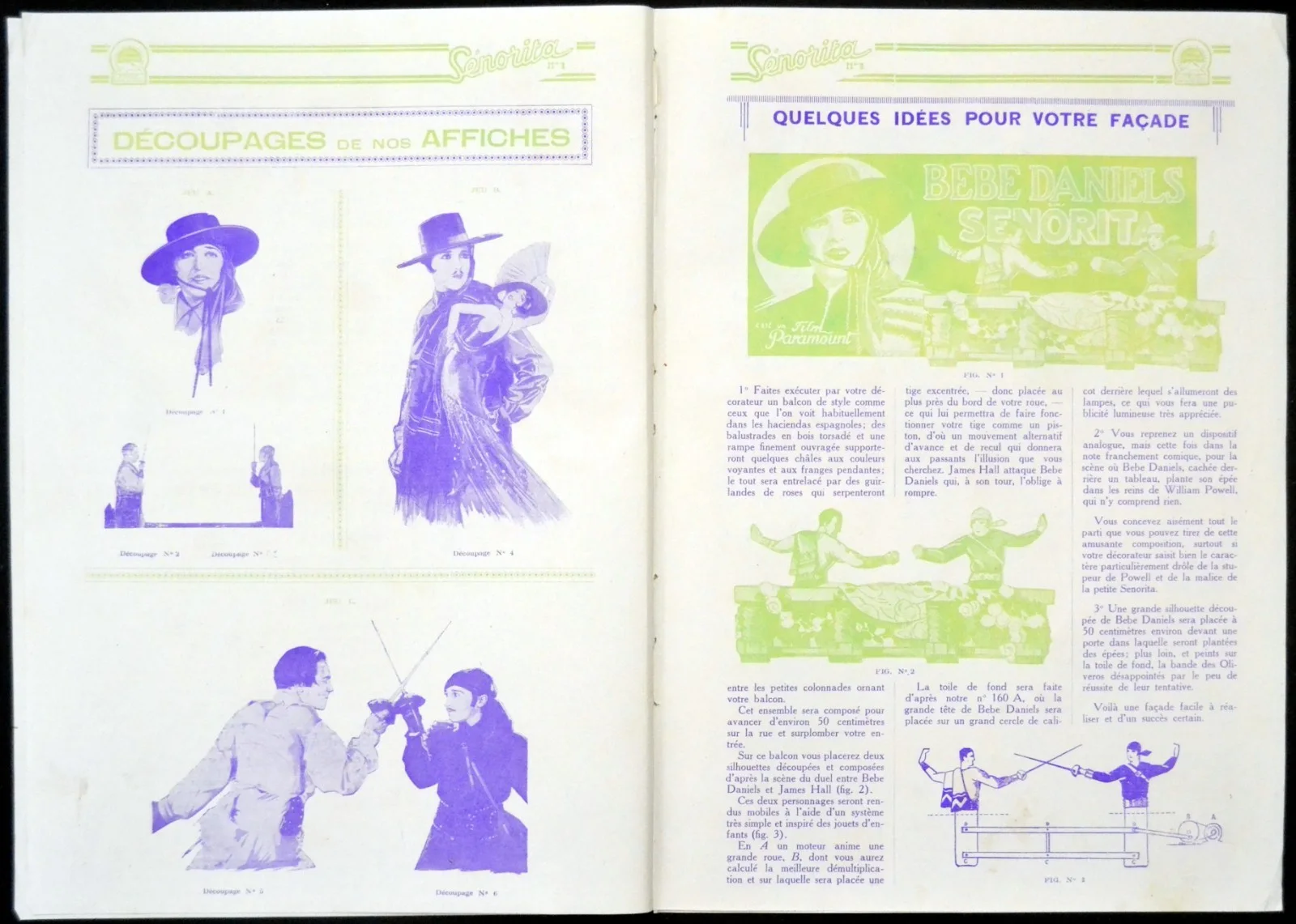 SENORITA 1927 Bebe Daniels, James Hall, William Powell FRENCH PRESSBOOK, image 3