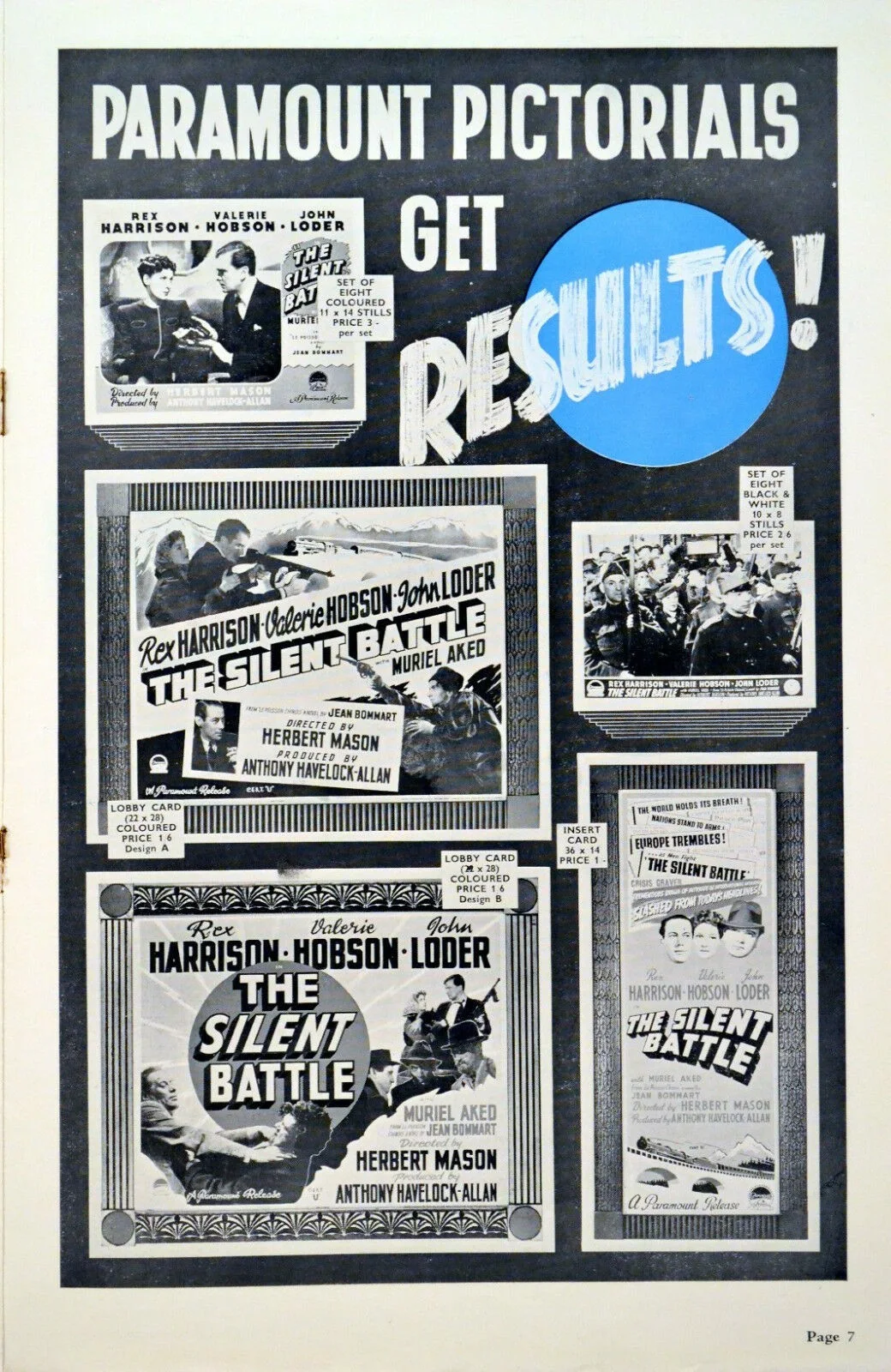 SILENT BATTLE 1939 Rex Harrison, Valerie Hobson, John Loder UK PRESSBOOK, image 4