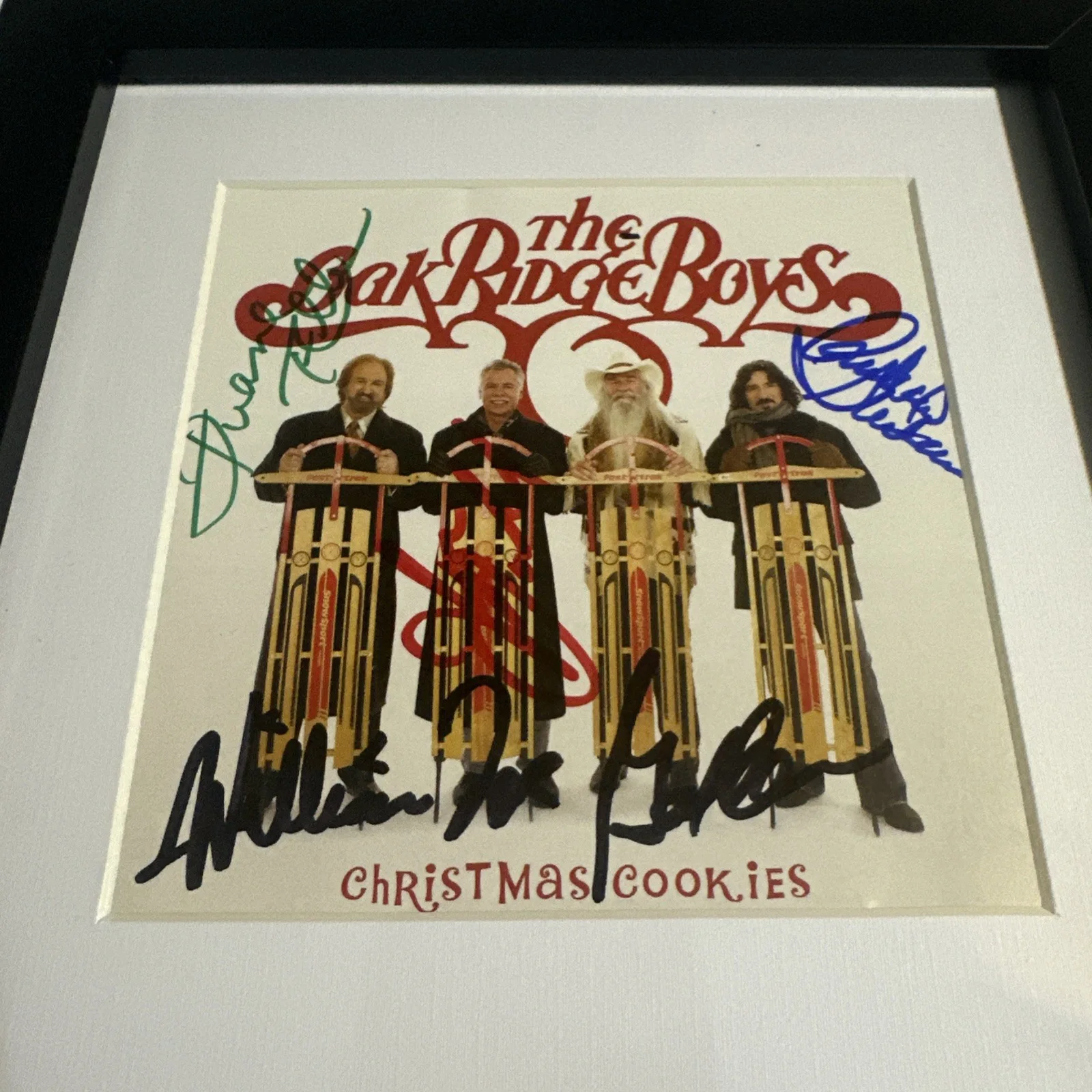 The Oak Ridge Boys Christmas Cookies Signed CD Framed Autograph Country Display, image 3