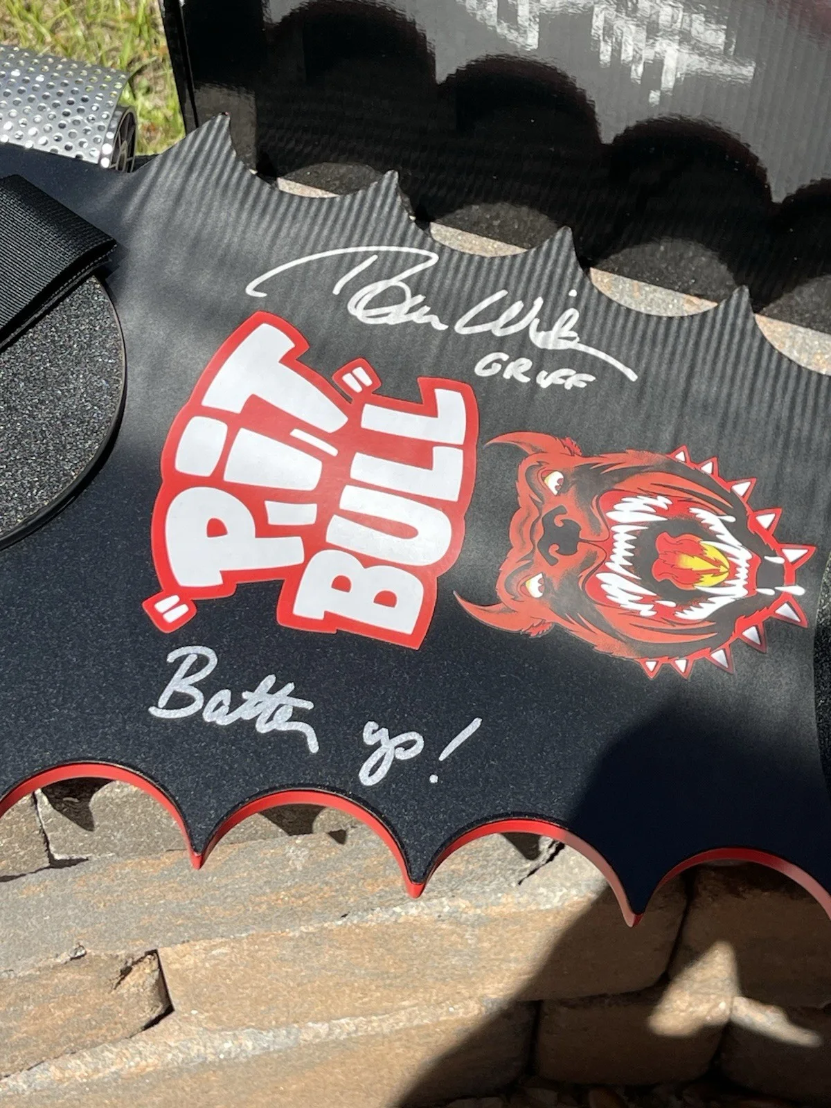 TOM WILSON — TOM WILSON Hand SIGNED 30" PIT BULL GRIFF HOVERBOARD JSA Witnessed COA BTTF 2 #2, image 2