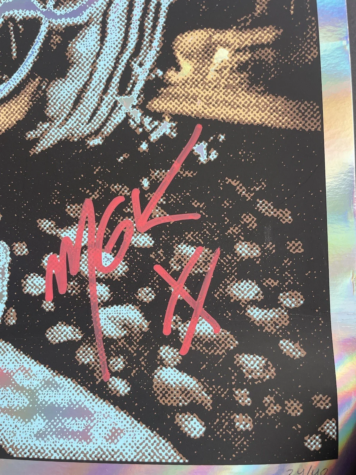 Machine Gun Kelly MGK Signed Autographed Lost Americana Tour Poster 18x24 Psa, image 2