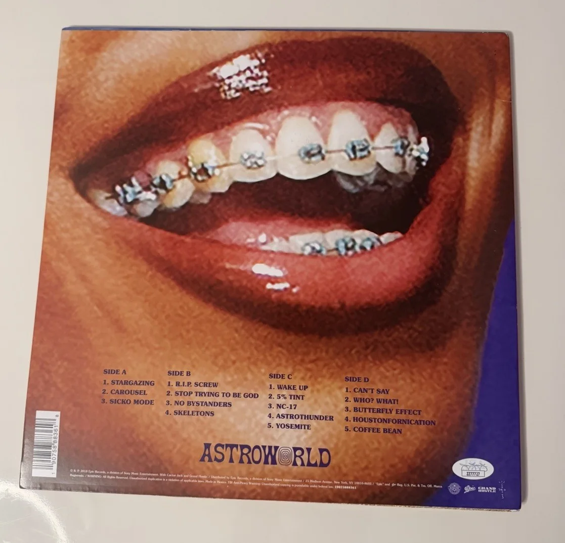 Travis Scott Rapper Autographed ASTROWORLD Vinyl Record Cactus Jack Rare JSA LOA, image 3