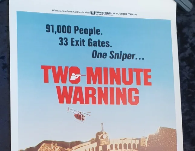 TWO MINUTE WARNING (1976) US Insert Poster 14x36 Rolled Card Numbered, image 4