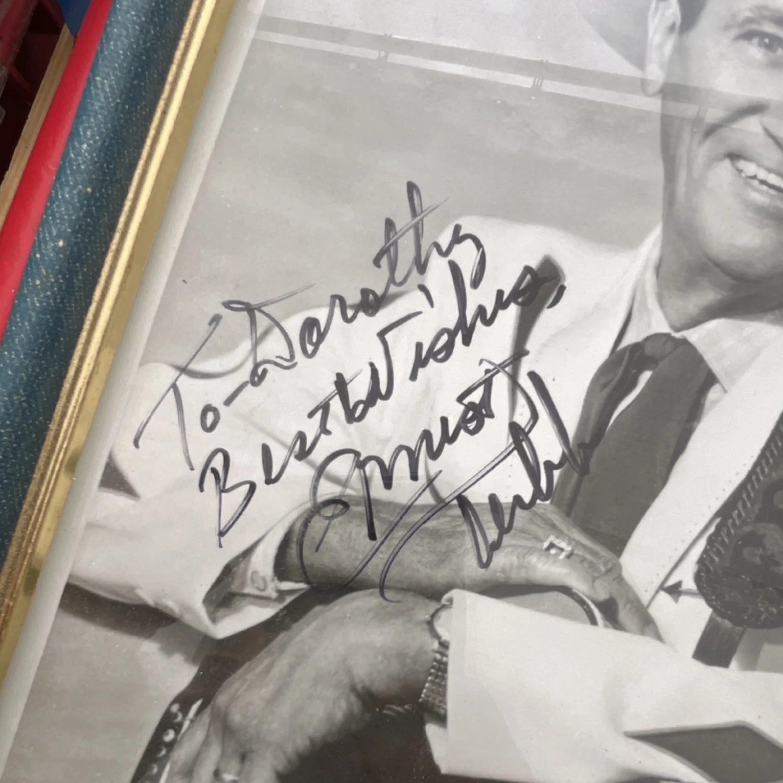 Autographed Country Music Photo Palomino Club July 26, 1975 Framed Black & White, изображение 2