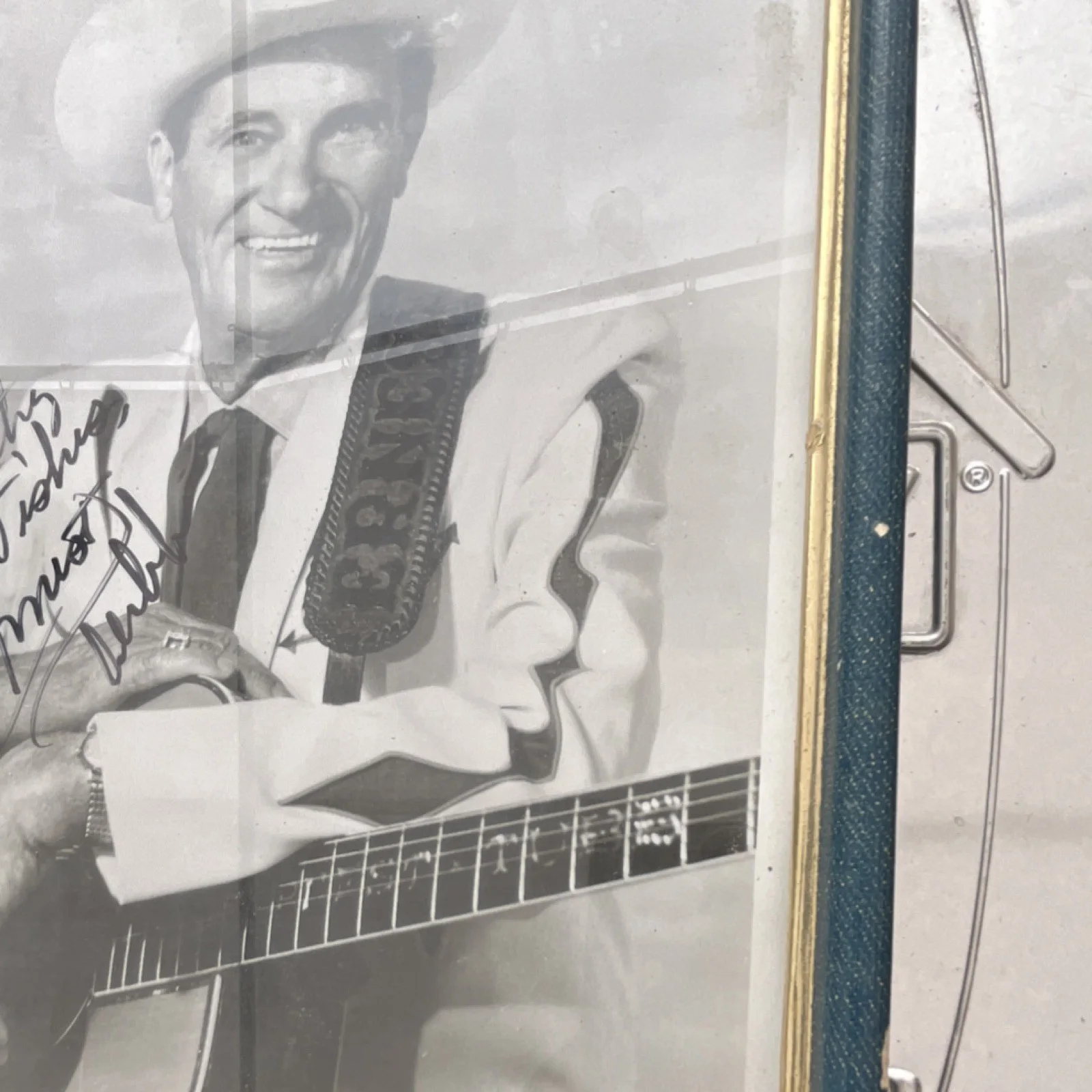 Autographed Country Music Photo Palomino Club July 26, 1975 Framed Black & White, изображение 3