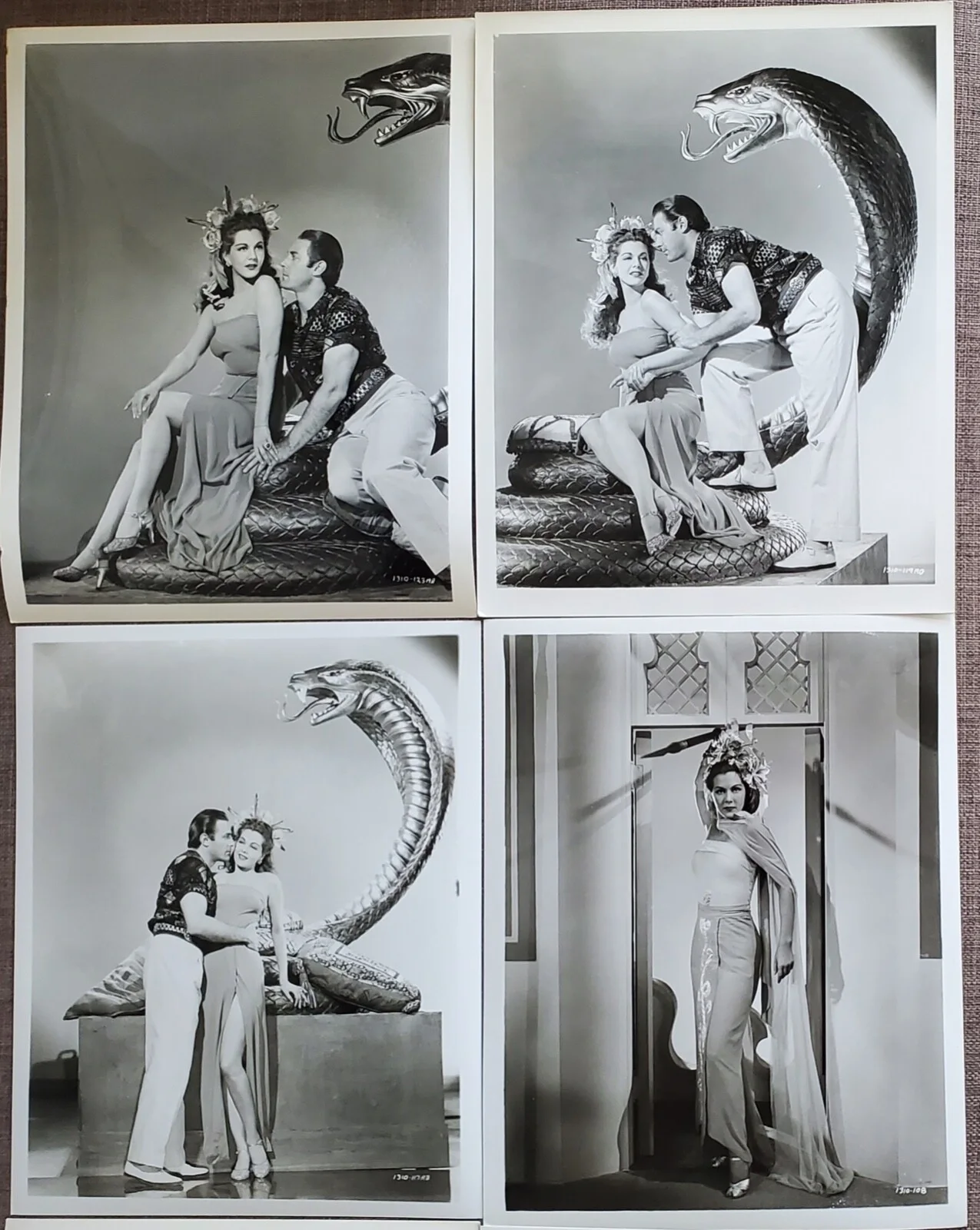 COBRA WOMAN - SET OF 7 VINTAGE 10"x8" PRESS PHOTOGRAPHS - MARIA MONTEZ, SABU - C, изображение 2