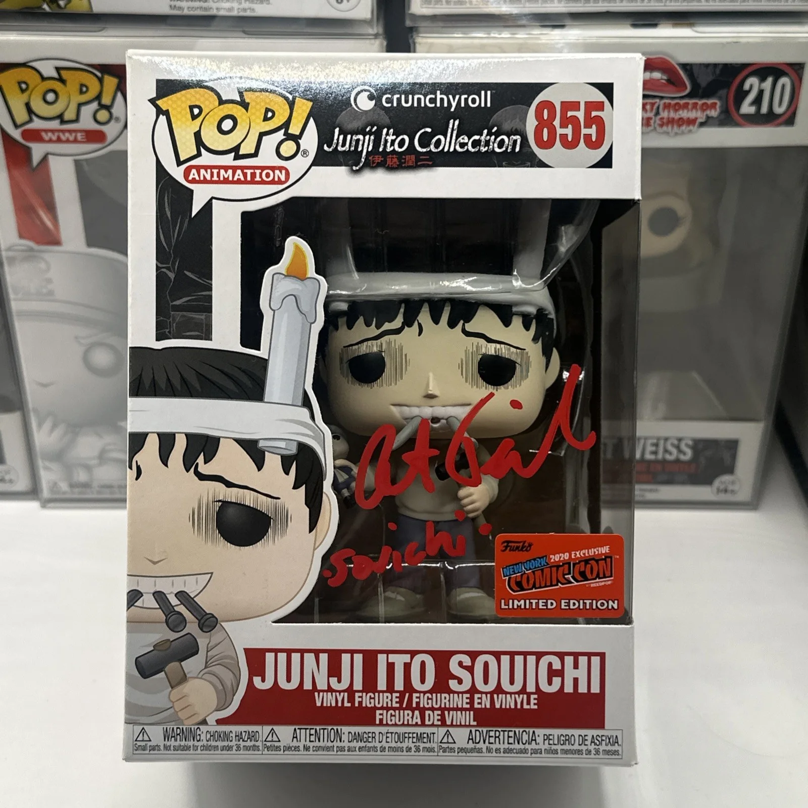 Austin Tindle — Junji Ito Souichi Signed Funko Pop Austin Tindle #855 JSA COA (check photos), image 2