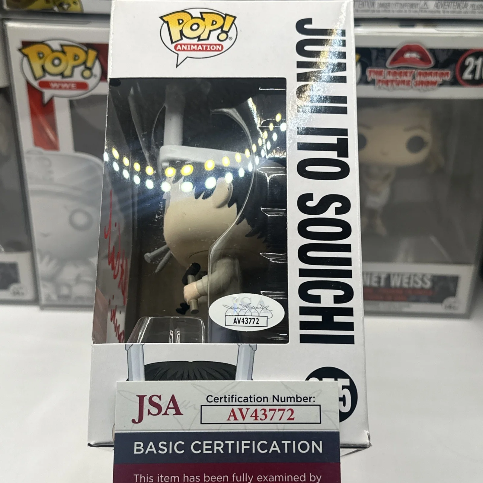 Austin Tindle — Junji Ito Souichi Signed Funko Pop Austin Tindle #855 JSA COA (check photos), image 3