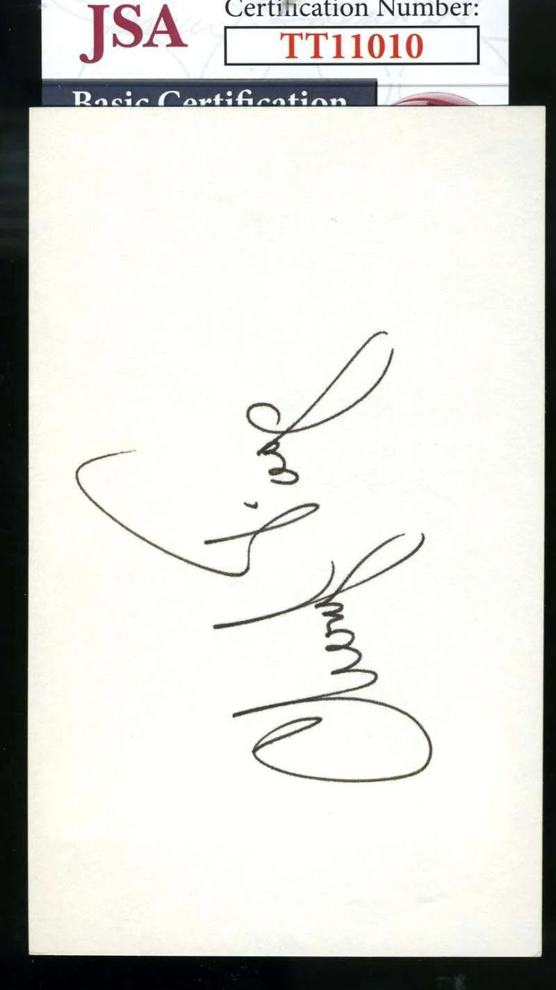 Cheryl Tiegs — Cheryl Tiegs JSA Coa Signed 3x5 Index Card Autograph