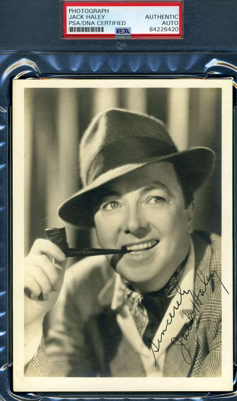 Jack Haley — Jack Haley PSA DNA Coa Signed Rare 1950`s 5x7 Photo Autograph
