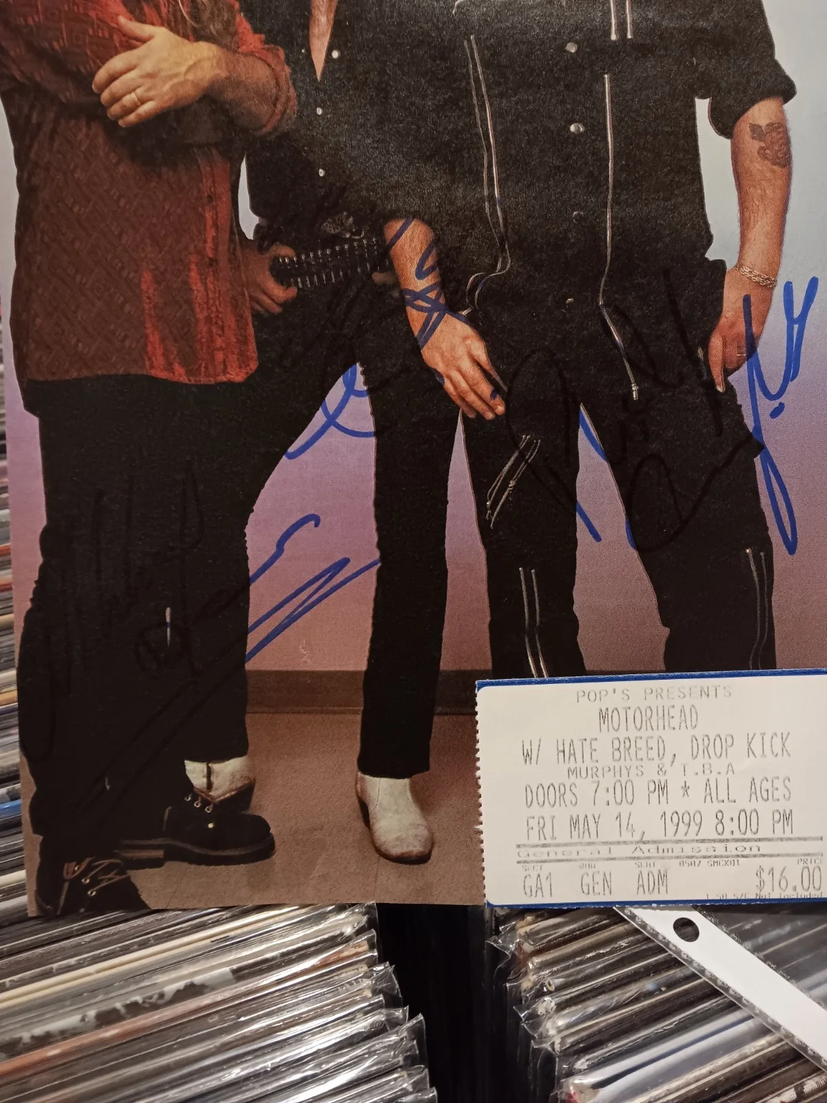 MOTORHEAD Autographed Signed Lemmy Mikkey Campbell Heavy Metal Thrash Death Rock, image 2