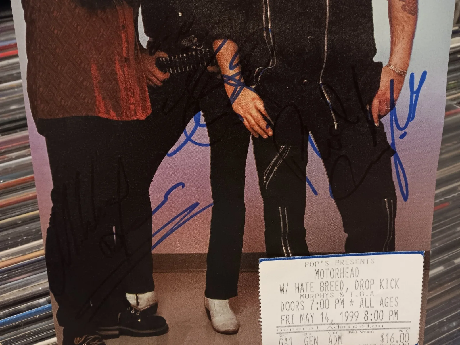 MOTORHEAD Autographed Signed Lemmy Mikkey Campbell Heavy Metal Thrash Death Rock, image 3