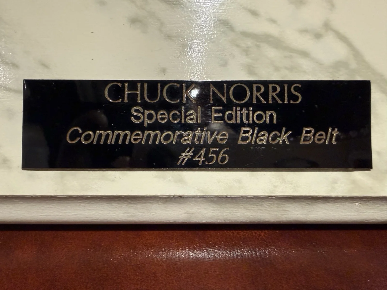 Chuck Norris — Chuck Norris Special Edition Commemorative Black Belt #456 Signed Autographed, image 2