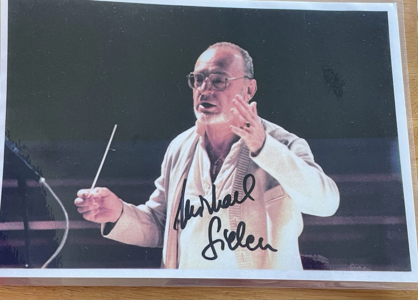 Austrian Conductor Michael Gielen Autograph Photo, image 2