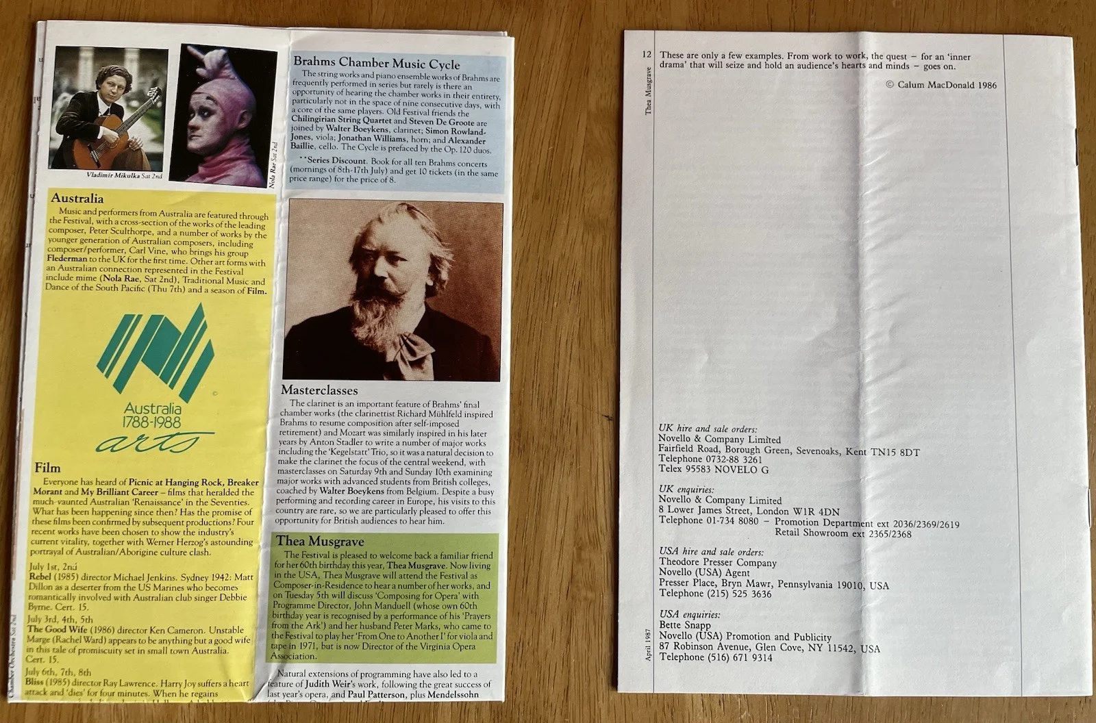 Scottish Composer Thea Musgrave Autograph Programs (2), image 4