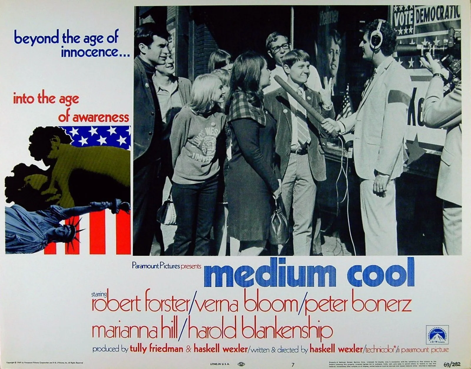 MEDIUM COOL 1969 Robert Forster, Verna Bloom HASKELL WEXLER 4 LOBBY CARDS, image 3