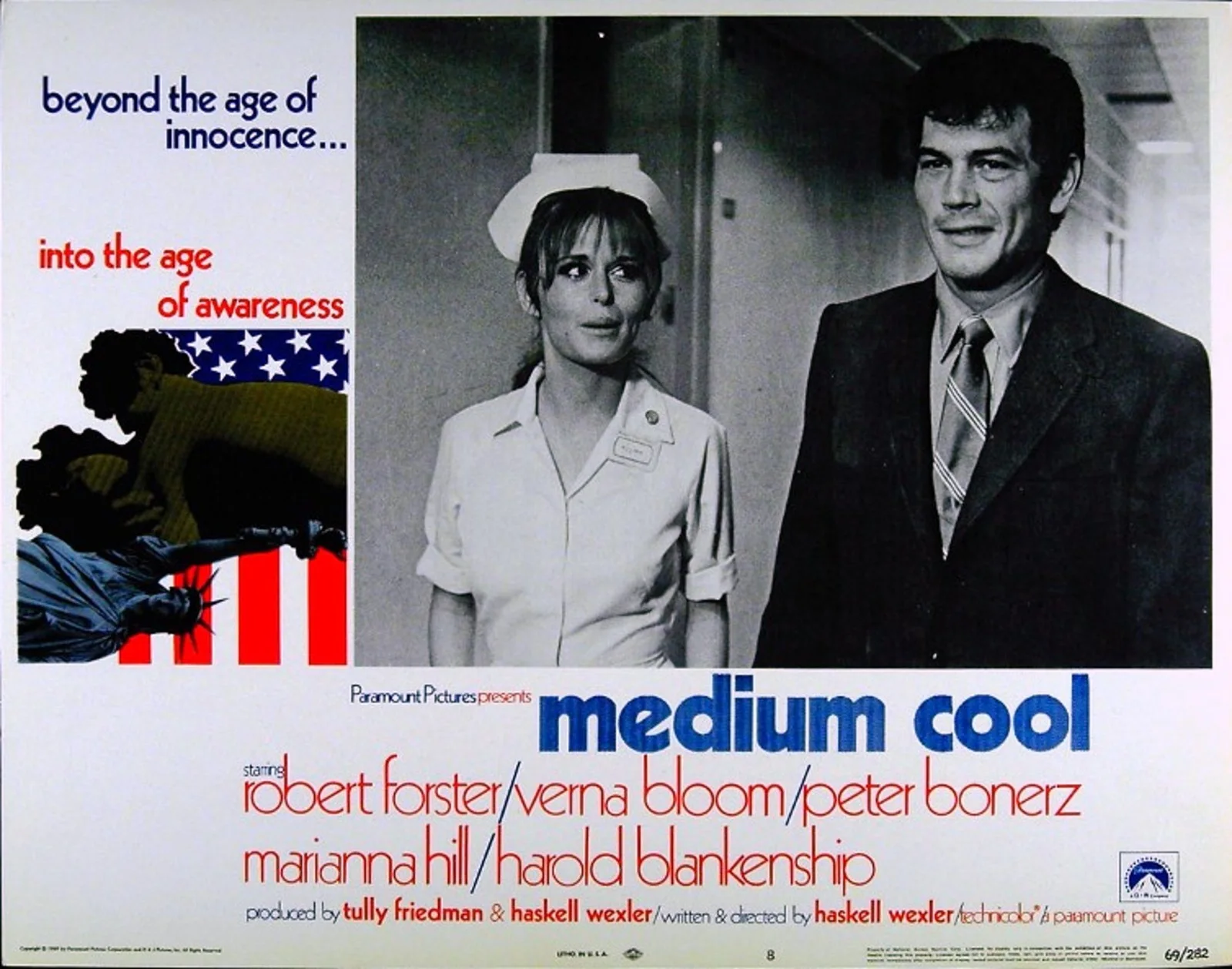 MEDIUM COOL 1969 Robert Forster, Verna Bloom HASKELL WEXLER 4 LOBBY CARDS, image 4