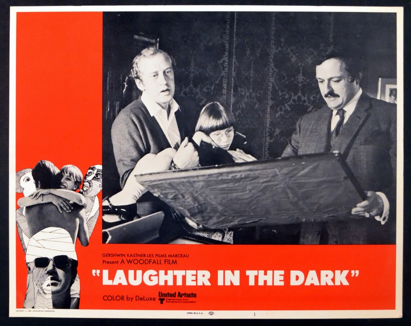 LAUGHTER IN THE DARK 1969 Nicol Williamson, Anna Karina 6 LOBBY CARDS, изображение 2