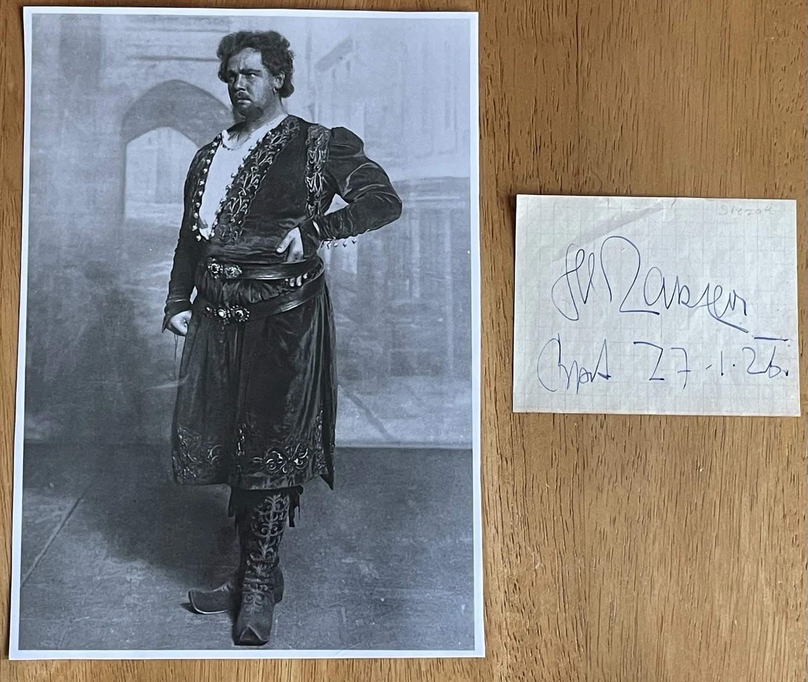 Austrian Opera Tenor Leo Slezak Autograph, image 3