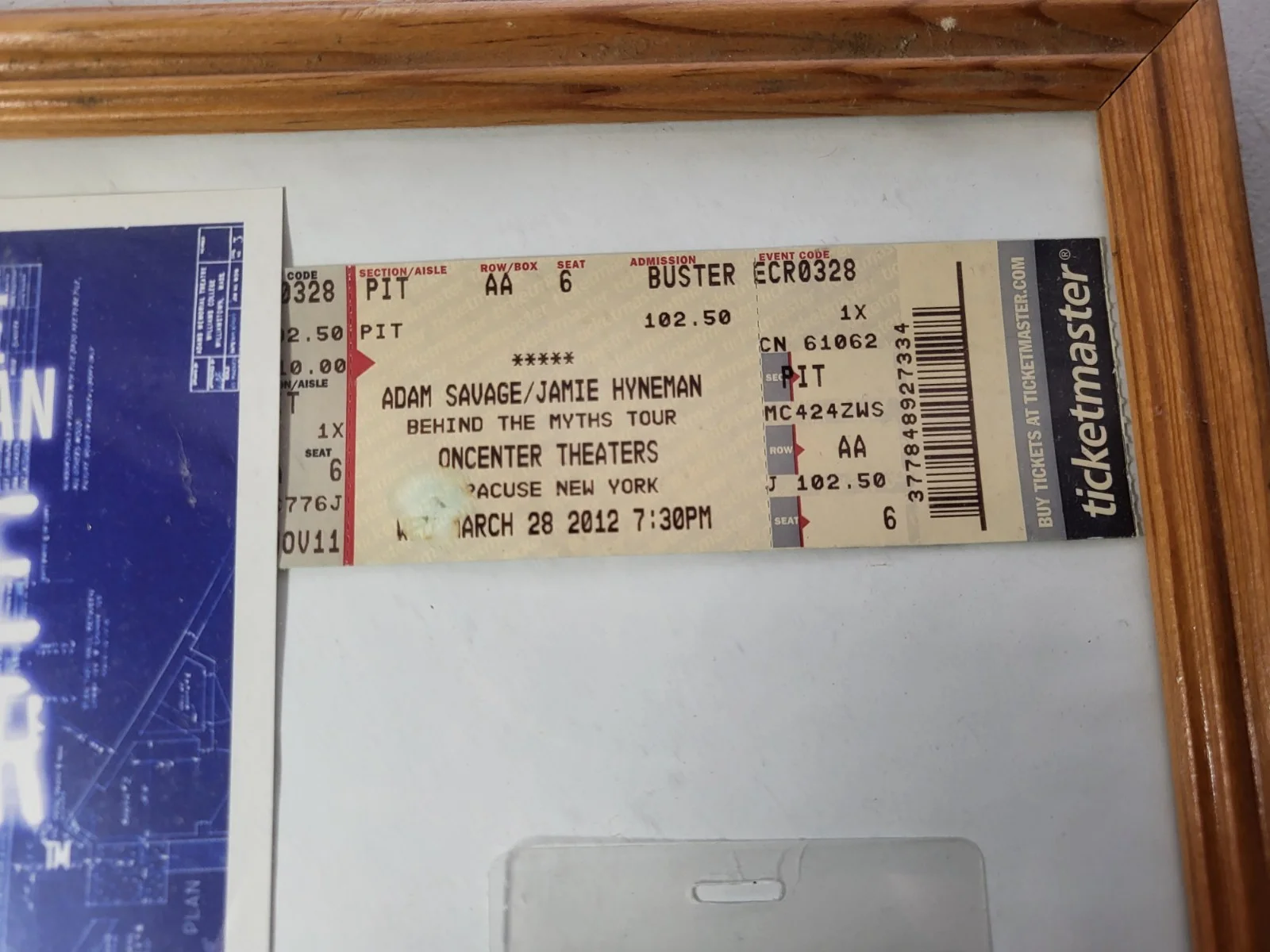 ADAM SAVAGE JAMIE HYNEMAN SIGNED 8x10 AUTOGRAPHED MYTHBUSTERS Tour Ticket Pass +, image 3
