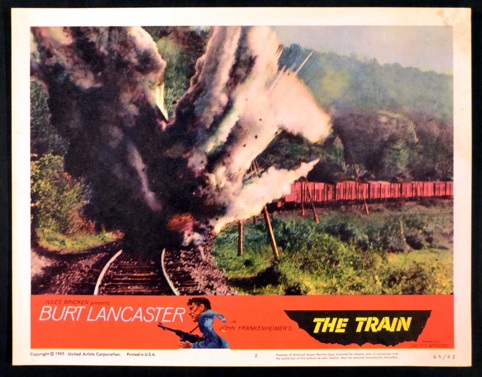 TRAIN 1964 Burt Lancaster, Paul Scofield, Jeanne Moreau 6 LOBBY CARDSARDS, image 3