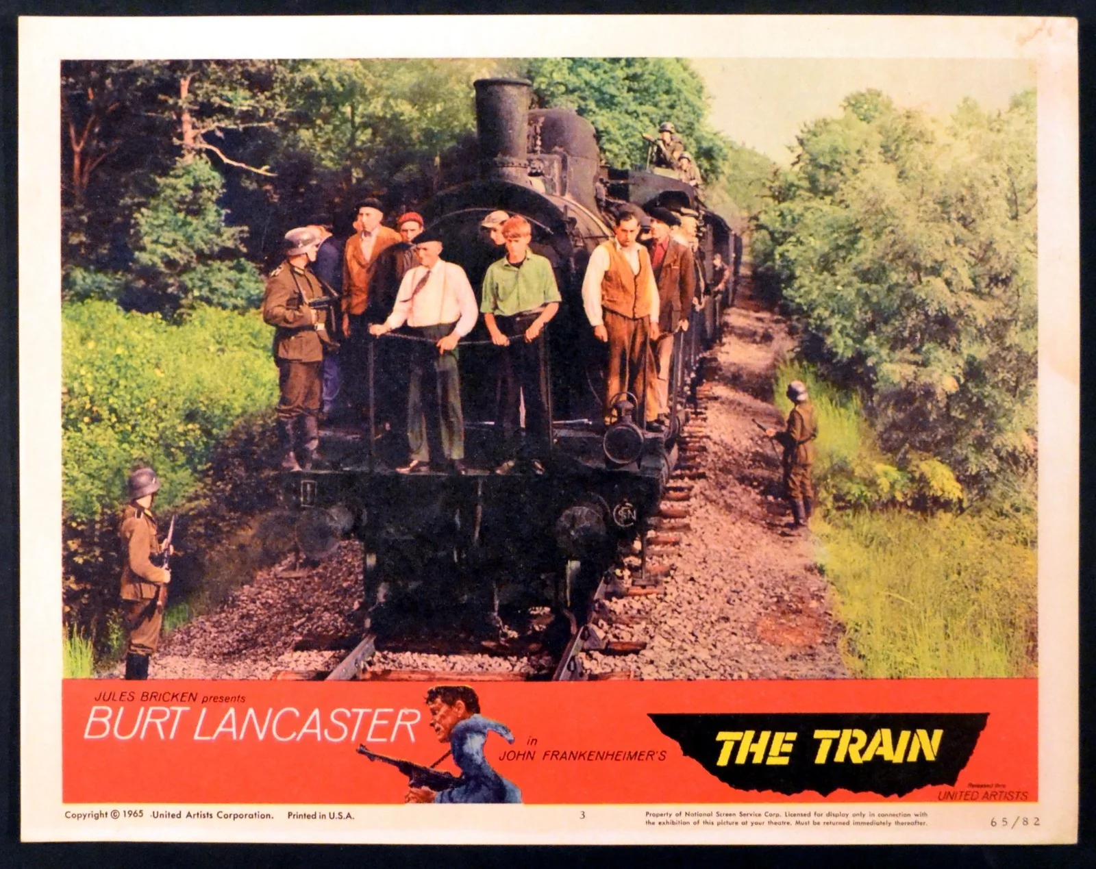 TRAIN 1964 Burt Lancaster, Paul Scofield, Jeanne Moreau 6 LOBBY CARDSARDS, image 4