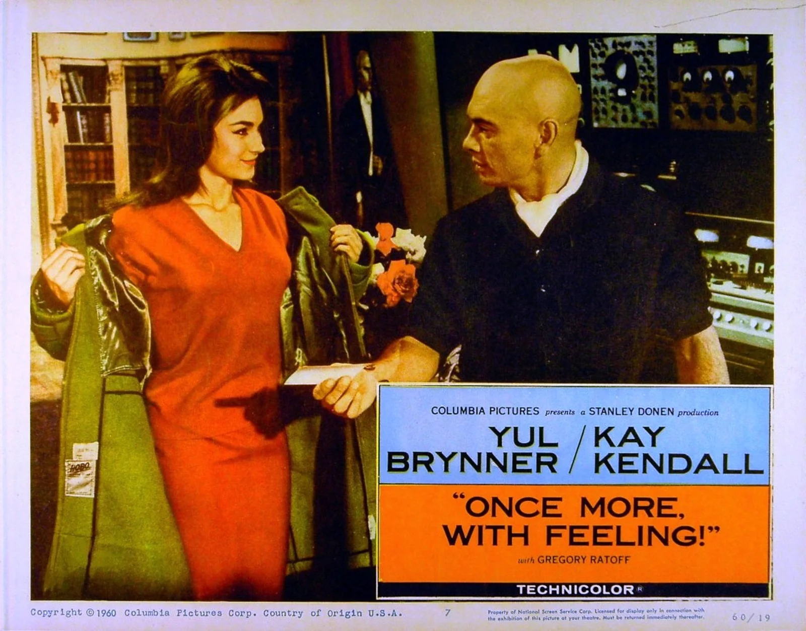 ONCE MORE, WITH FEELING! 1960 Yul Brynner, Kay Kendall 5 LOBBY CARDS, image 2
