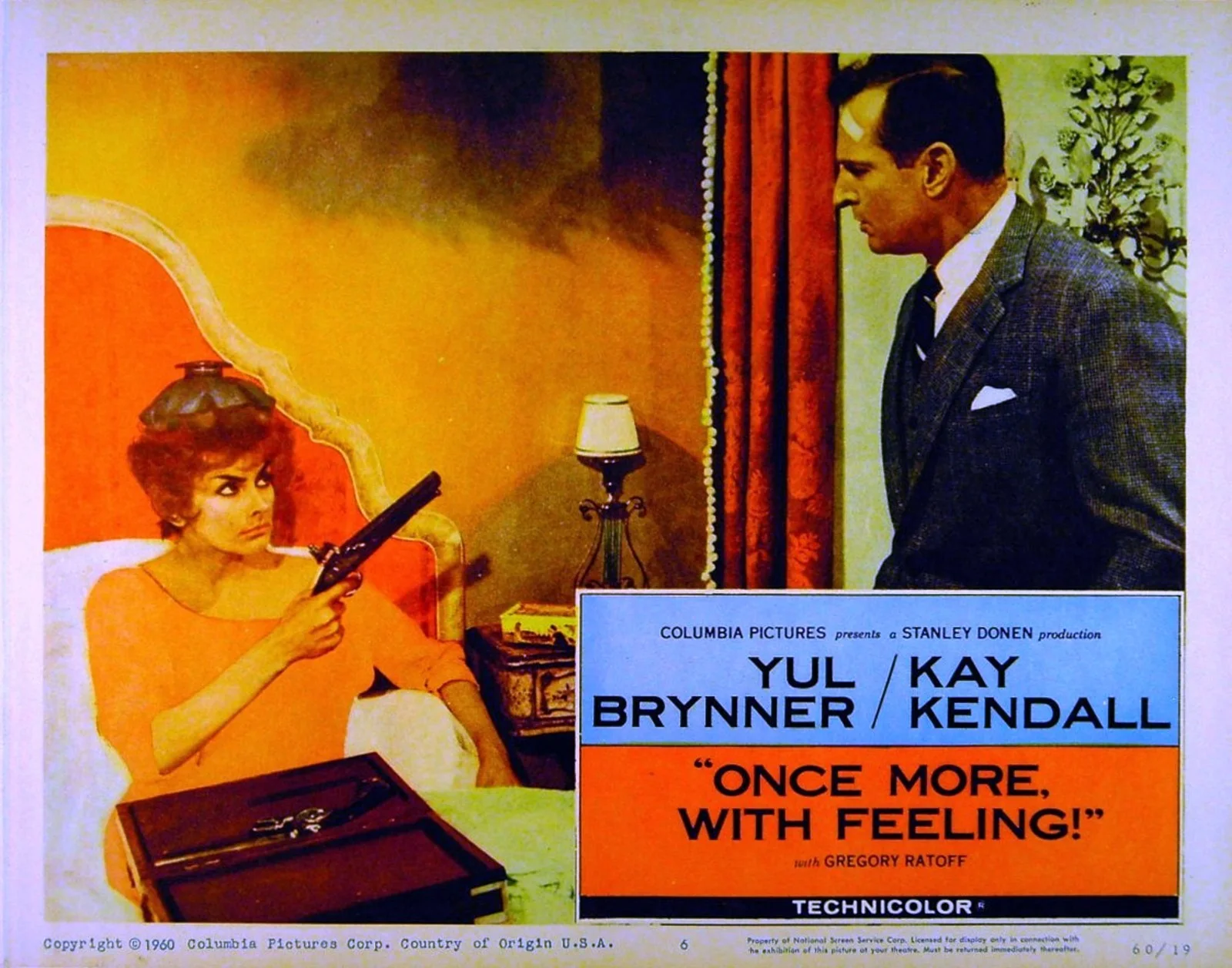 ONCE MORE, WITH FEELING! 1960 Yul Brynner, Kay Kendall 5 LOBBY CARDS, image 4