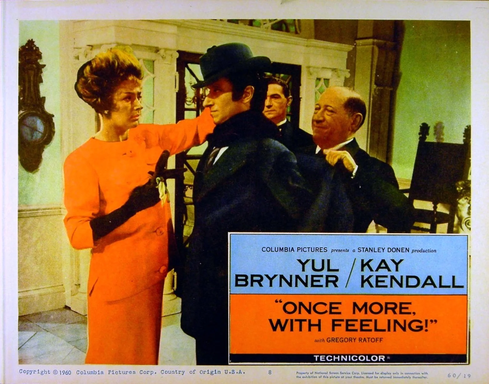 ONCE MORE, WITH FEELING! 1960 Yul Brynner, Kay Kendall 5 LOBBY CARDS, image 5