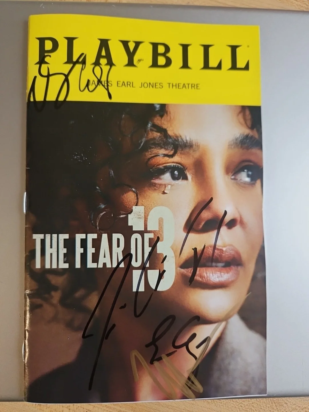 Tessa Thompson, Cast — The Fear Of 13 Signed Playbill - Tessa Thompson - 5 Signatures ³