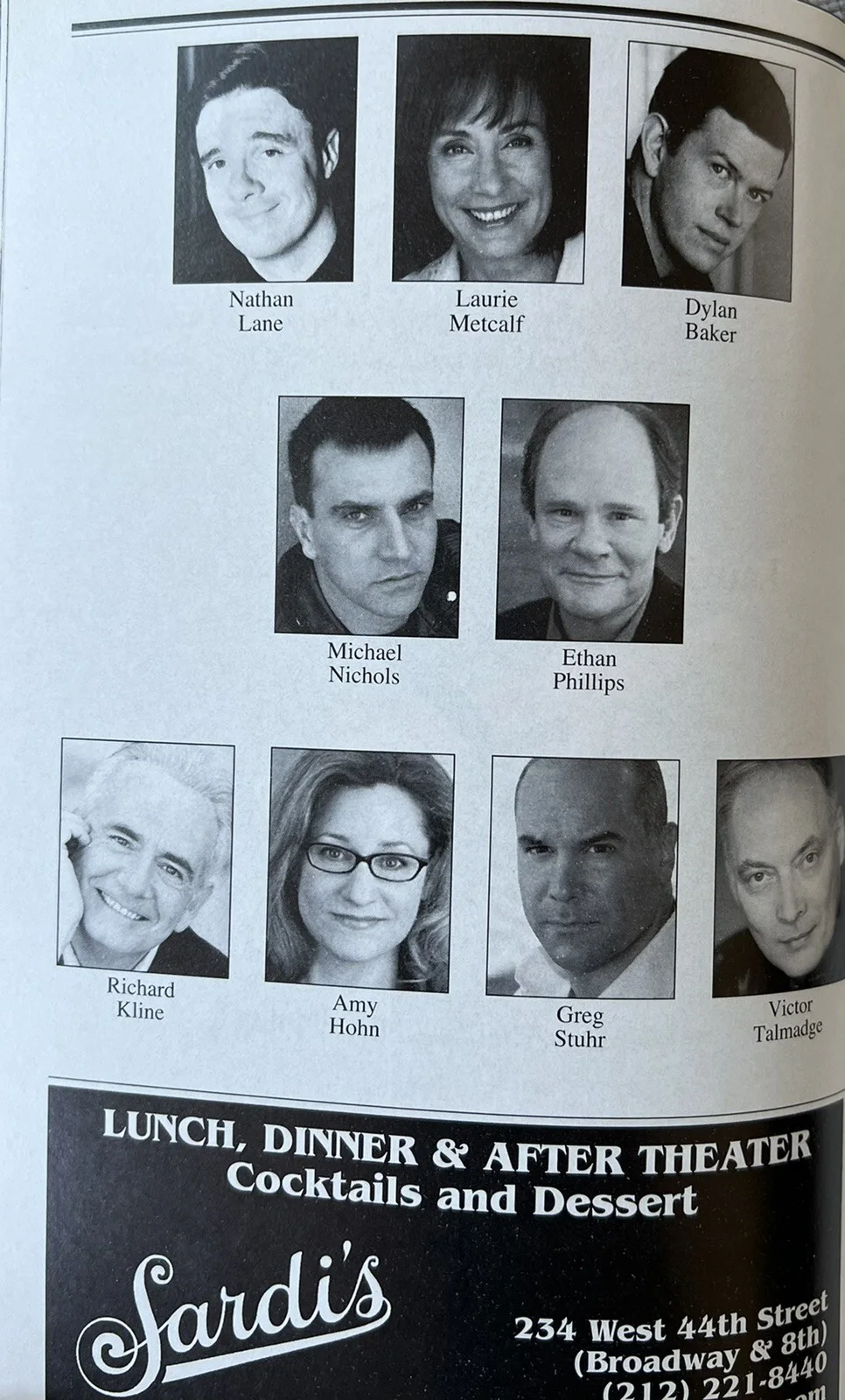 Nathan Lane — NOVEMBER Signed IP Broadway Playbill - Nathan Lane, Laurie Metcalf, Authentic, изображение 2