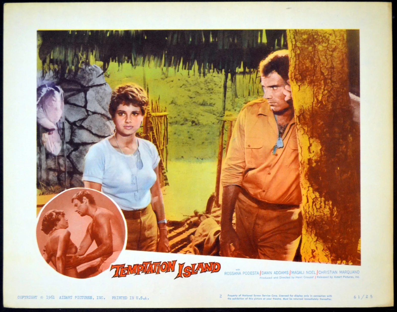 TEMPTATION ISLAND 1959 Magali Noël, Dawn Addams 6 LOBBY CARDS, изображение 2