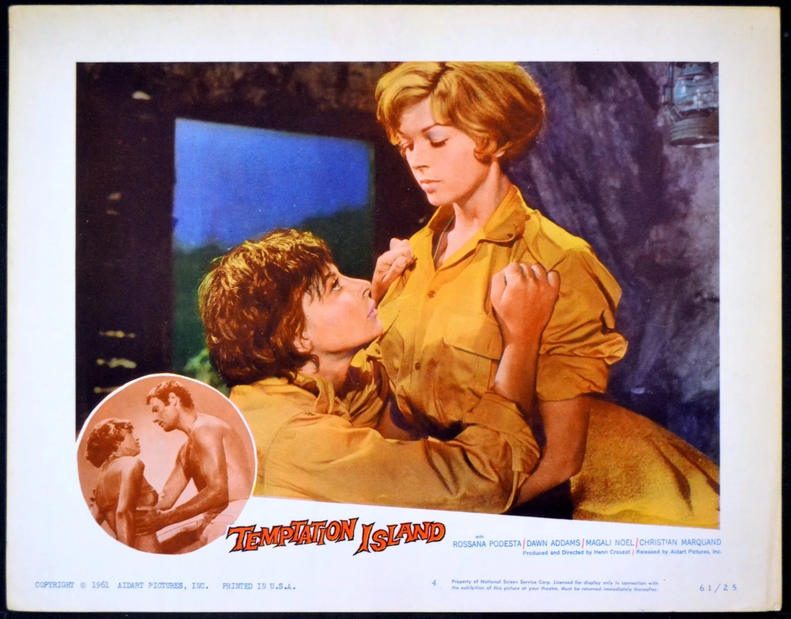TEMPTATION ISLAND 1959 Magali Noël, Dawn Addams 6 LOBBY CARDS, изображение 3