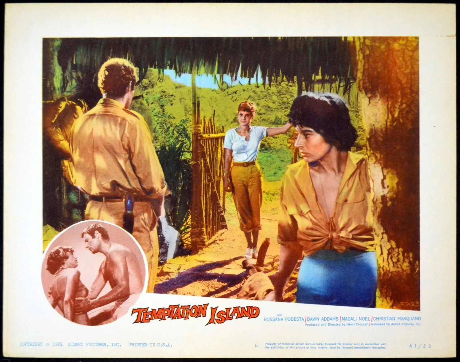 TEMPTATION ISLAND 1959 Magali Noël, Dawn Addams 6 LOBBY CARDS, изображение 4