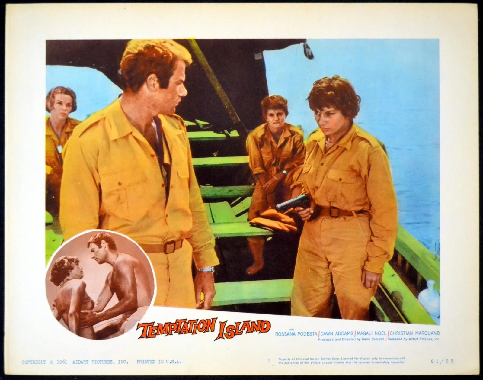 TEMPTATION ISLAND 1959 Magali Noël, Dawn Addams 6 LOBBY CARDS, изображение 5