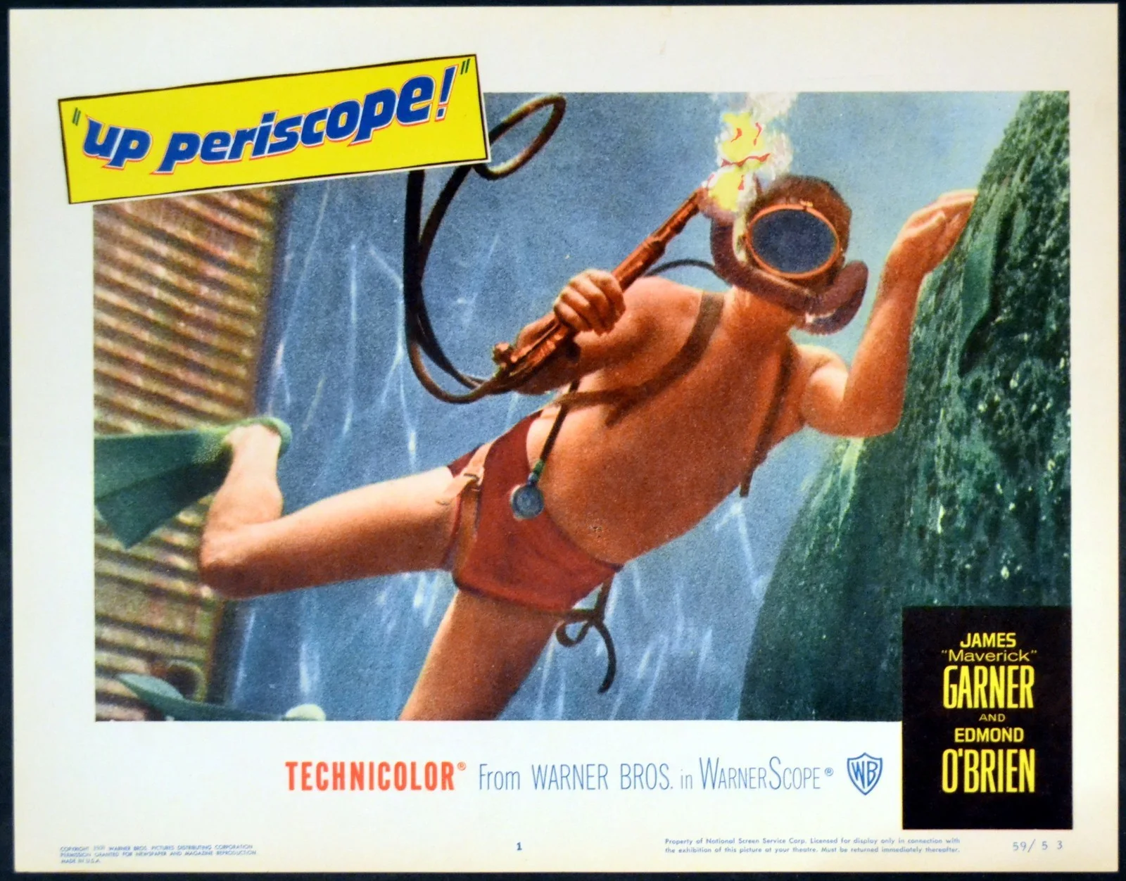 UP PERISCOPE 1959 James Garner, Edmond O'Brien 5 LOBBY CARDS, image 2